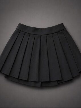 SHEIN Black Pleated Mini Skirt